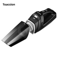 Toacsion Handheld Vacuum, Cordless, Black, 1.35 pounds, 60 minutes runtime, 0.6 liters capacity, 78 decibels noise level, 1.61 horsepower, Plastic Body, Handheld