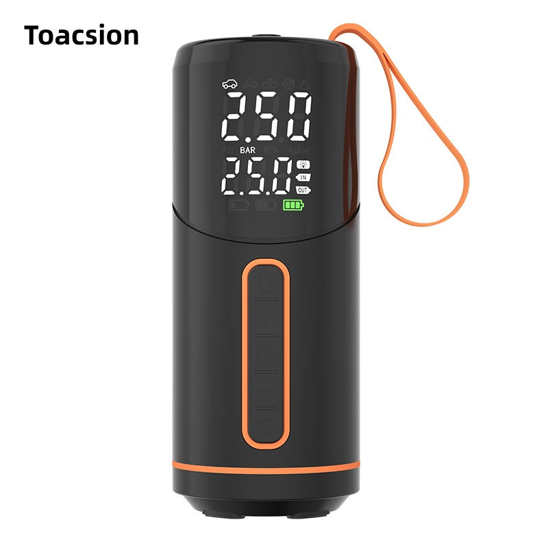 Toacsion Tire Inflator Portable Air Compressor, 160 PSI Cordless Air Pump for Car Tires with Digital Pressure Gauge, LED Light & Auto Shut-Off, 5X Fast Inflation for Car, Motorcycle, Bicycle, Ball